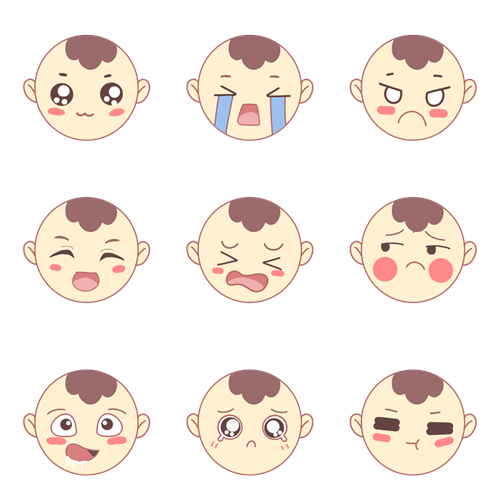 小孩子各种表情图